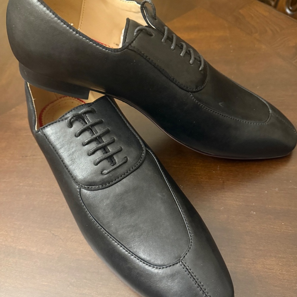 NEW/AUTHENTIC - Christian Louboutin Luxury Men’s Black Leather Dress Shoes - Picture 6 of 17